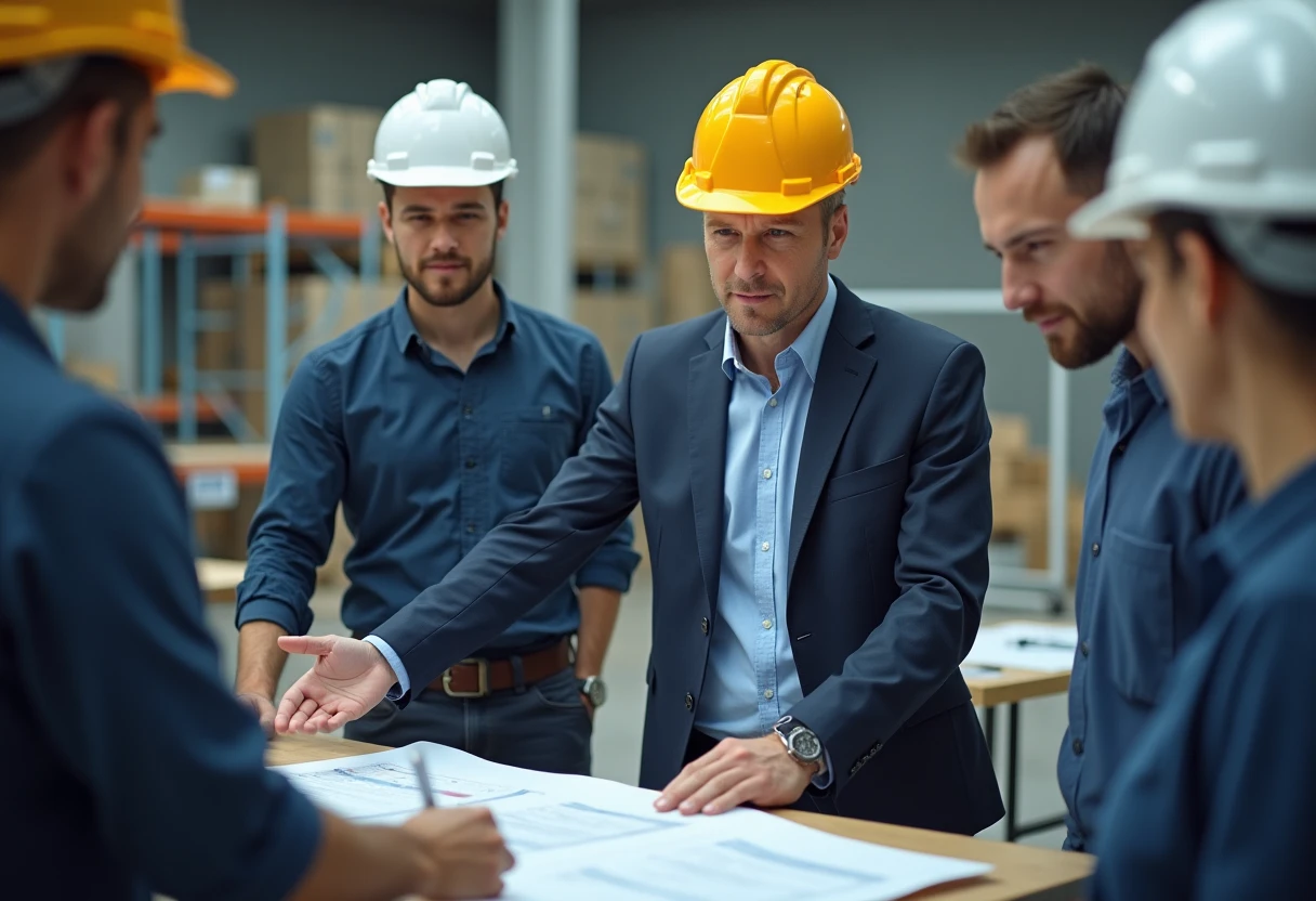 Senior construction manager on-site